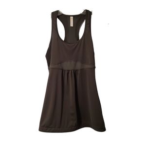 Lucy Athletic Racerback Tank Top Black Striped